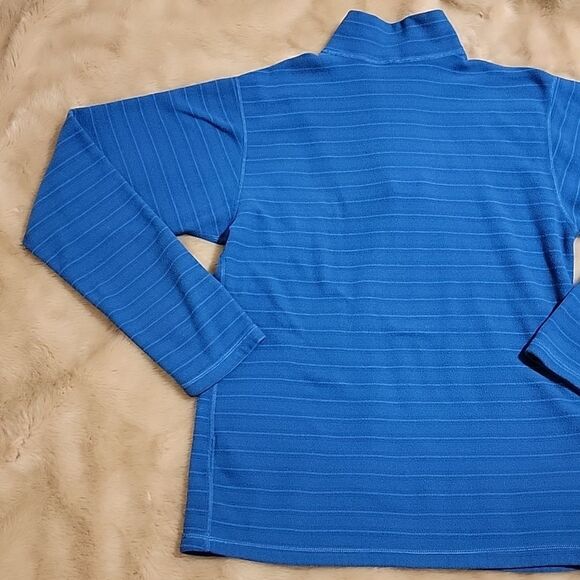 PATAGONIA BLUE STRIPED 3/4 ZIP FLEECE PULLOVER, SIZE 12 - UNISEX - Picture 6 of 8